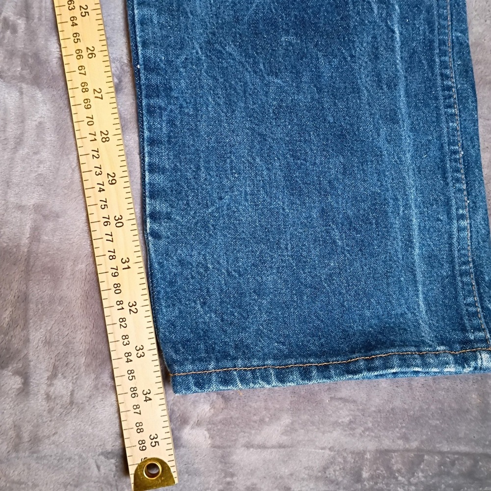Wrangler 13MWZ Cowboy Cut Jeans Mens 38x36 Blue Denim Made in USA High Rise - Picture 7 of 8
